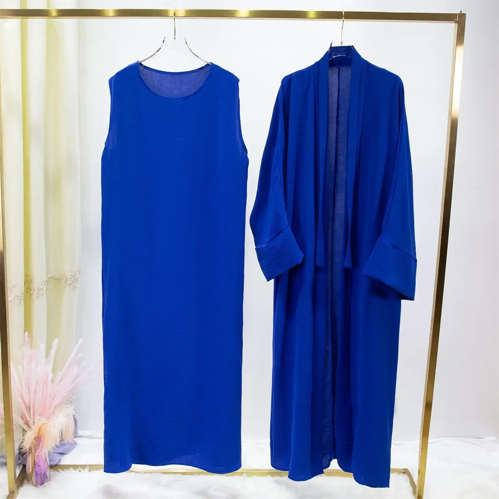 Ensemble Abaya Cardigan : FibrInner Robe + Ceinture - image de produit 10