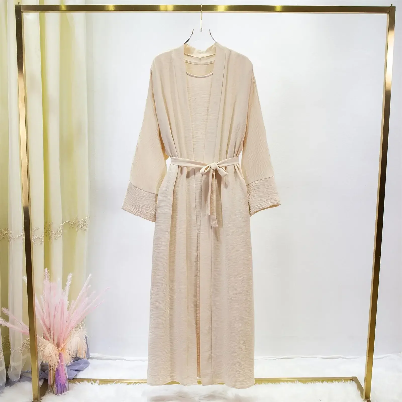 Ensemble Abaya Cardigan : FibrInner Robe + Ceinture - image de produit 9