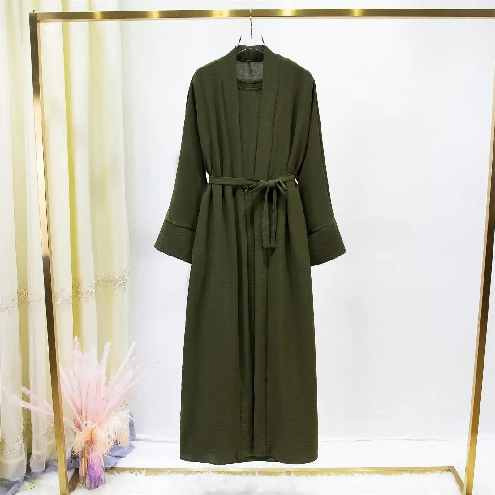 Ensemble Abaya Cardigan : FibrInner Robe + Ceinture - image de produit 12