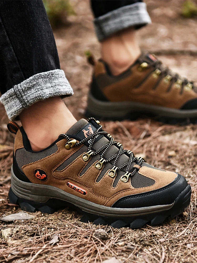Baskets de randonnée montantes en cuir pour hommes et femmes - Confort et style pour l'automne et l'hiver - image de produit 5