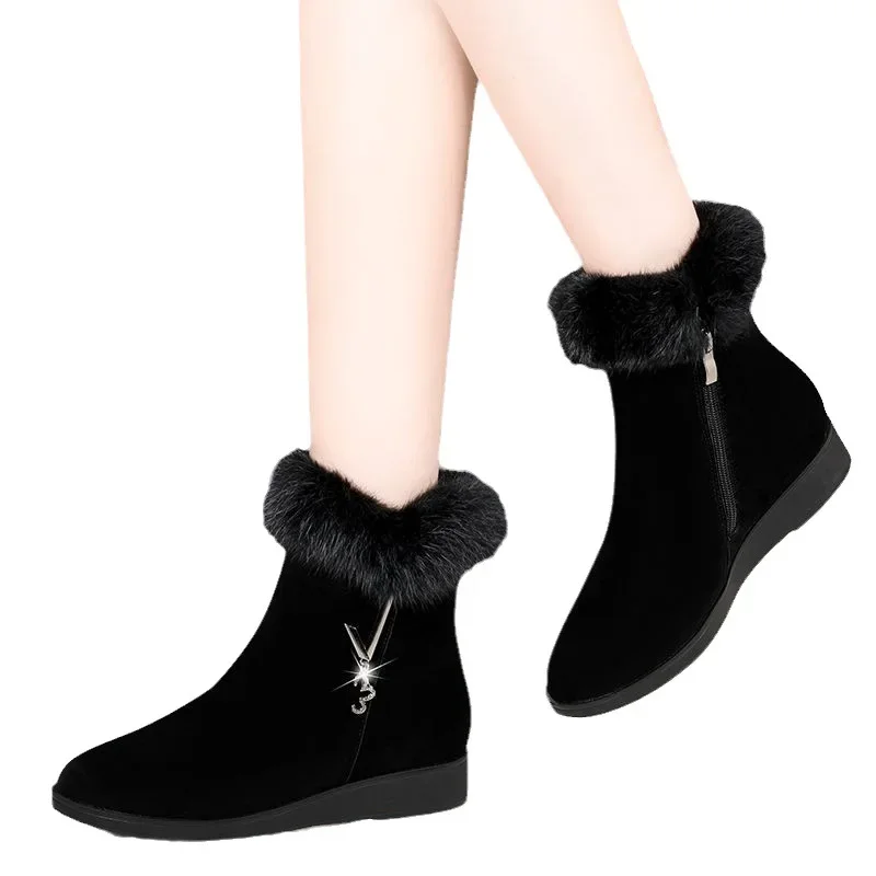 Bottes fourrure compensées femme - Confort mode anti-Ald - image de produit 5